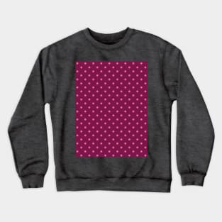 Retro pink polka dots Valentine's burgundy pattern Crewneck Sweatshirt